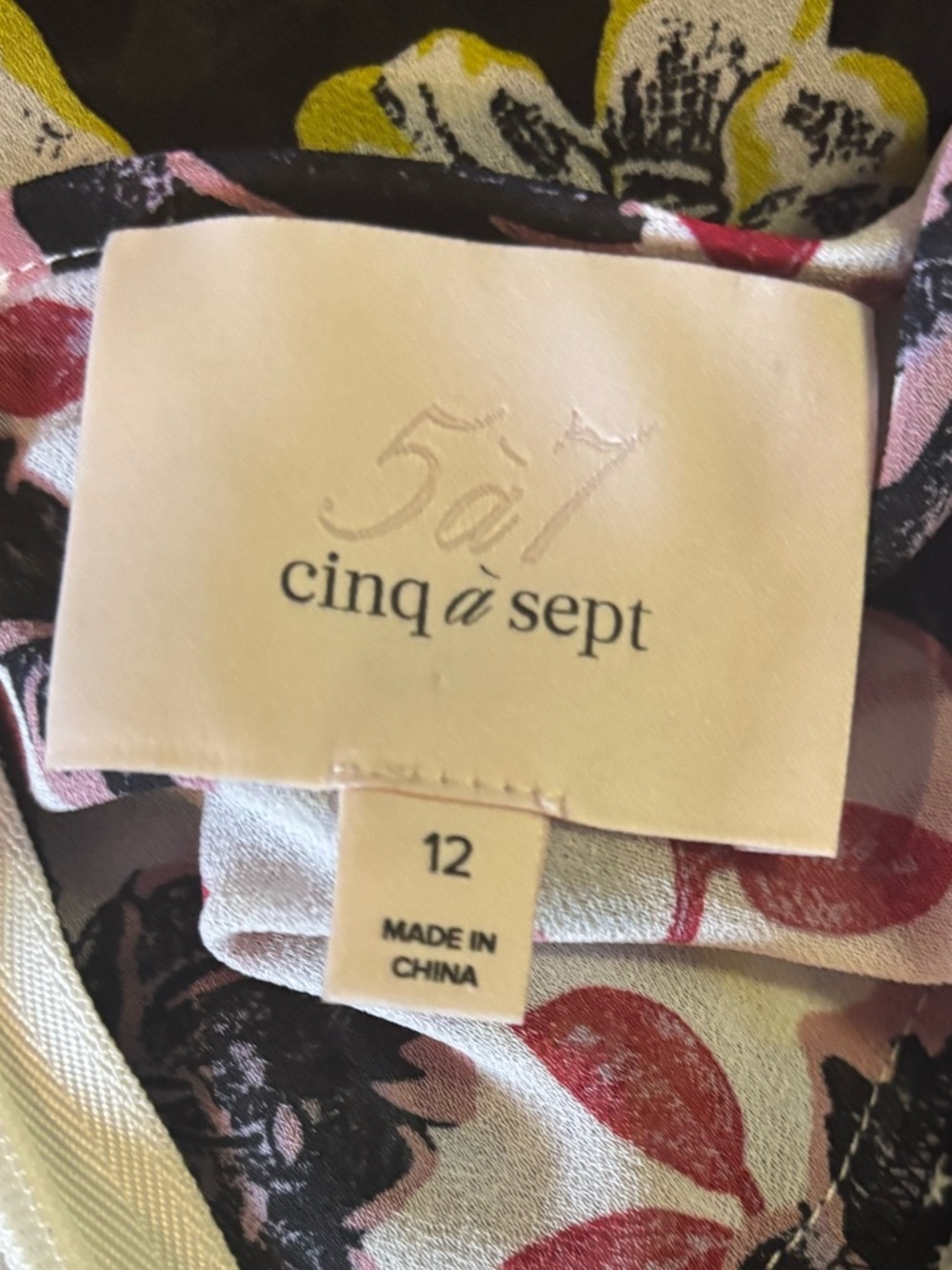 CINQUE A SEPT Manuela Printed Tiered Midi Dress Size 12 - Picture 4 of 4